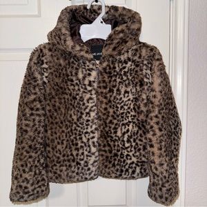 ME JANE Leopard Faux Fur Coat